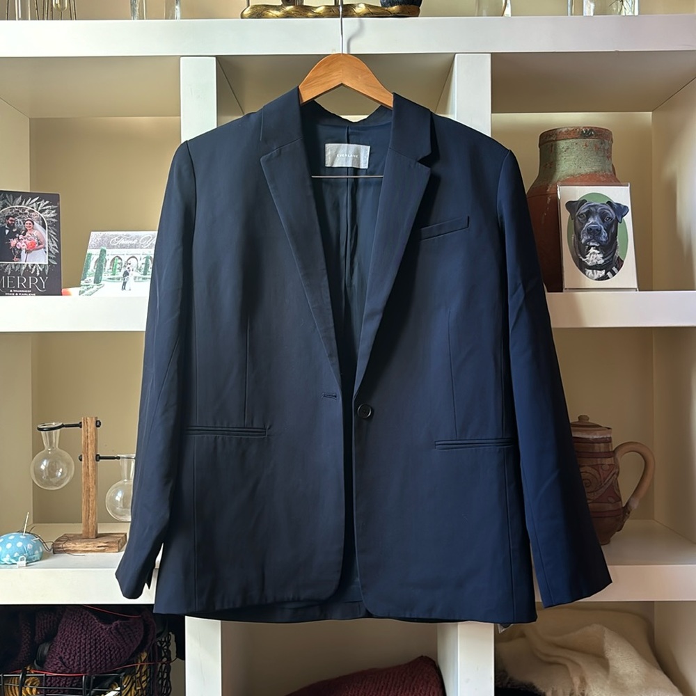 Everlane Navy Single-Button Blazer